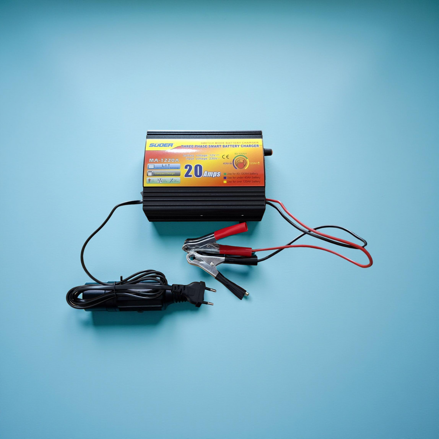 SUOER THREE PHASE SMART BATTERY CHARGER 12V 20Amps